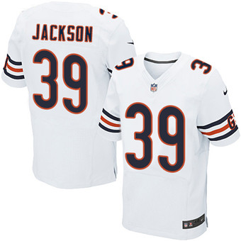 Nike Bears #39 Eddie Jackson White Men's Stitched NFL Elite Jersey
