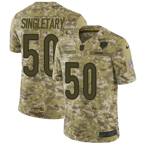 Nike Bears #50 Mike Singletary Camo Men's Stitched NFL Limited 2018 Salute To Service Jersey Nike Bears #50 Mike Singletary Camo Men's Stitched NFL Limited 2018 Salute To Service Jersey