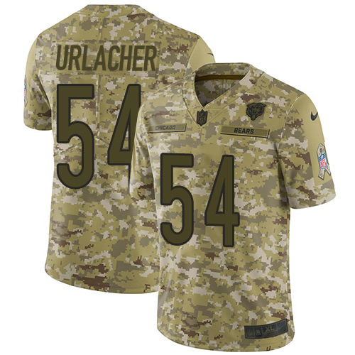 Nike Bears #54 Brian Urlacher Camo Men's Stitched NFL Limited 2018 Salute To Service Jersey Nike Bears #54 Brian Urlacher Camo Men's Stitched NFL Limited 2018 Salute To Service Jersey