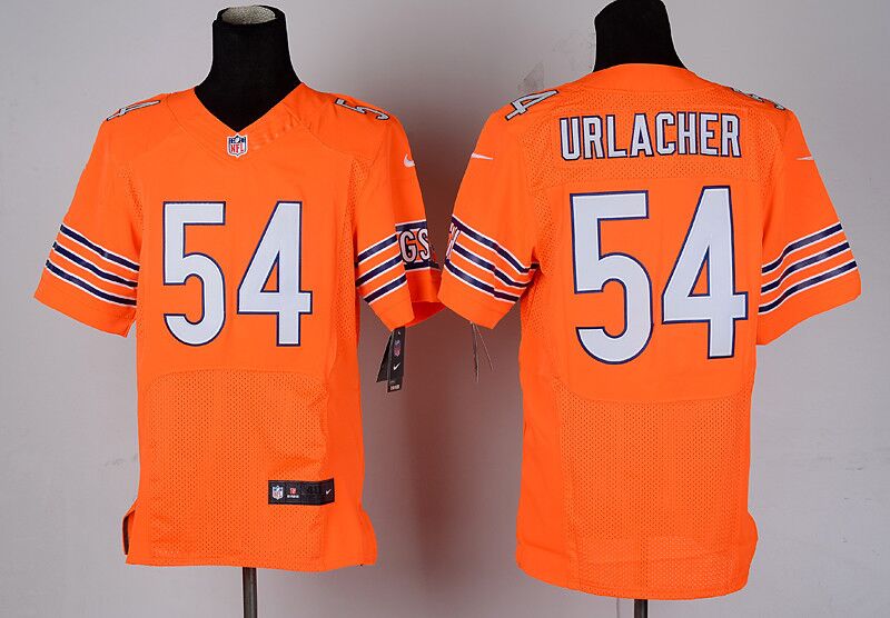 Nike Bears #54 Brian Urlacher Orange Men's Stitched NFL Elite Jersey