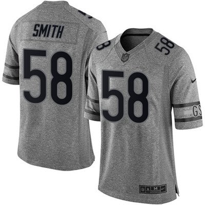 Nike Bears #58 Roquan Smith Gray Men's Stitched NFL Limited Gridiron Gray Jersey