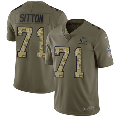 Nike Bears #71 Josh Sitton Olive Camo Men's Stitched NFL Limited 2017 Salute To Service Jersey Nike Bears #71 Josh Sitton Olive Camo Men's Stitched NFL Limited 2017 Salute To Service Jersey