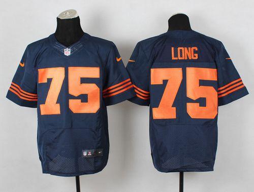 Nike Bears #75 Kyle Long Navy Blue Alternate Men's Stitched NFL Elite Jersey