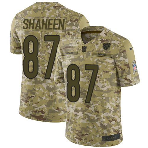 Nike Bears #87 Adam Shaheen Camo Men's Stitched NFL Limited 2018 Salute To Service Jersey Nike Bears #87 Adam Shaheen Camo Men's Stitched NFL Limited 2018 Salute To Service Jersey