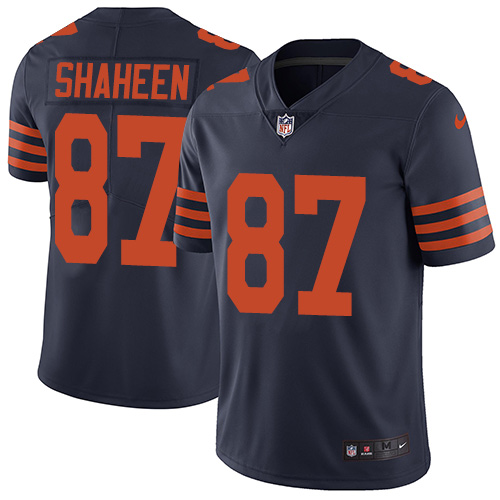 Nike Bears #87 Adam Shaheen Navy Blue Alternate Men's Stitched NFL Vapor Untouchable Limited Jersey Nike Bears #87 Adam Shaheen Navy Blue Alternate Men's Stitched NFL Vapor Untouchable Limited Jersey