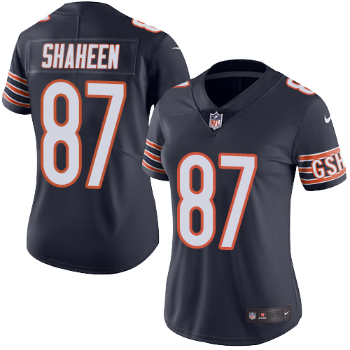 Nike Bears #87 Adam Shaheen Navy Blue Team Color Women's Stitched NFL Vapor Untouchable Limited Jersey Nike Bears #87 Adam Shaheen Navy Blue Team Color Women's Stitched NFL Vapor Untouchable Limited Jersey