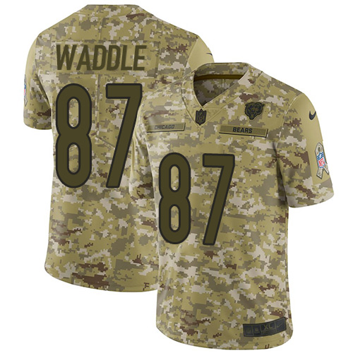 Nike Bears #87 Tom Waddle Camo Men's Stitched NFL