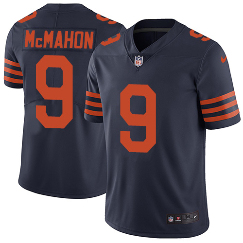 Nike Bears #9 Jim McMahon Navy Blue Alternate Men's Stitched NFL Vapor Untouchable Limited Jersey Nike Bears #9 Jim McMahon Navy Blue Alternate Men's Stitched NFL Vapor Untouchable Limited Jersey