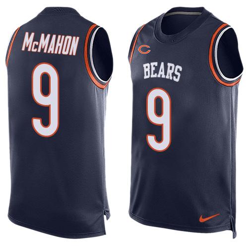 Nike Bears #9 Jim McMahon Navy Blue Team Color Men's Stitched NFL Limited Tank Top Jersey Nike Bears #9 Jim McMahon Navy Blue Team Color Men's Stitched NFL Limited Tank Top Jersey