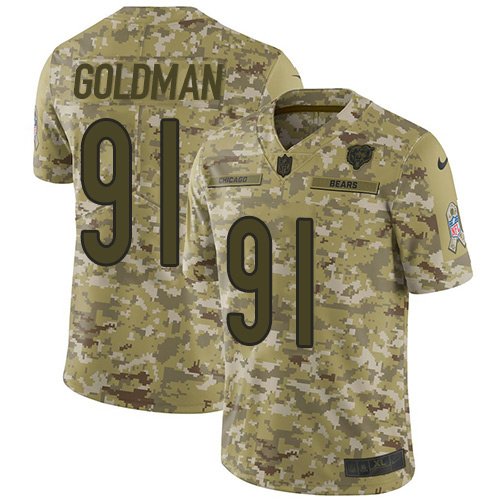 Nike Bears #91 Eddie Goldman Camo Men's Stitched NFL