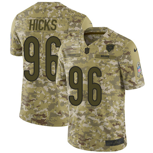 Nike Bears #96 Akiem Hicks Camo Men's Stitched NFL