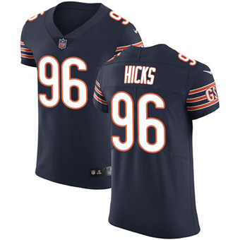 Nike Bears #96 Akiem Hicks Navy Blue Team Color Men's Stitched NFL Vapor Untouchable Elite Jersey