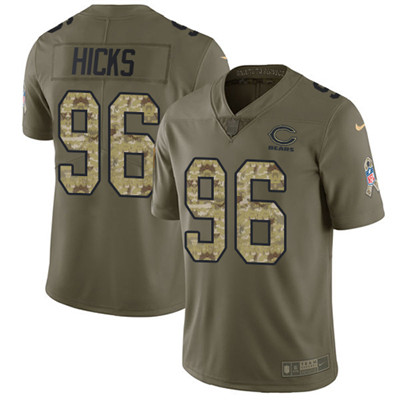Nike Bears #96 Akiem Hicks Olive Camo Men's Stitched NFL Limited 2017 Salute To Service Jersey Nike Bears #96 Akiem Hicks Olive Camo Men's Stitched NFL Limited 2017 Salute To Service Jersey