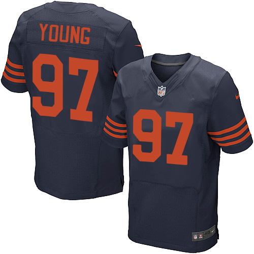 Nike Bears #97 Willie Young Navy Blue Men's Stitched NFL 1940s Throwback Elite Jersey Nike Bears #97 Willie Young Navy Blue Men's Stitched NFL 1940s Throwback Elite Jersey