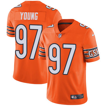 Nike Bears #97 Willie Young Orange Men's Stitched NFL Limited Rush Jersey Nike Bears #97 Willie Young Orange Men's Stitched NFL Limited Rush Jersey