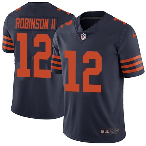 Nike Bears 12 Allen Robinson II Navy Throwback Vapor Untouchable Limited Jersey Nike Bears 12 Allen Robinson II Navy Throwback Vapor Untouchable Limited Jersey