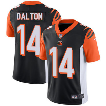 Nike Bengals #14 Andy Dalton Black Team Color Men's Stitched NFL Vapor Untouchable Limited Jersey Nike Bengals #14 Andy Dalton Black Team Color Men's Stitched NFL Vapor Untouchable Limited Jersey