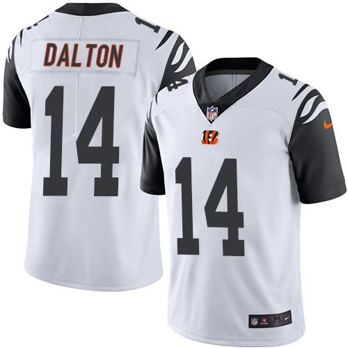 Nike Bengals #14 Andy Dalton White Youth Stitched NFL Limited Rush Jersey Nike Bengals #14 Andy Dalton White Youth Stitched NFL Limited Rush Jersey