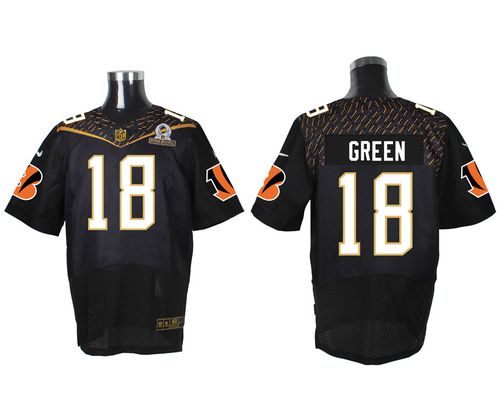 Nike Bengals #18 A.J. Green Black 2016 Pro Bowl Men's Stitched NFL Elite Jersey Nike Bengals #18 A.J. Green Black 2016 Pro Bowl Men's Stitched NFL Elite Jersey