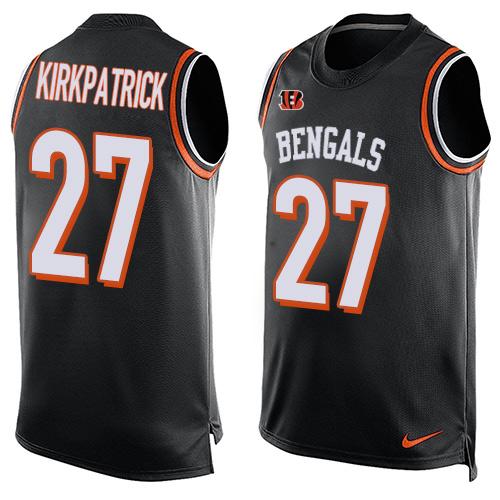 Nike Bengals #27 Dre Kirkpatrick Black Team Color Men's Stitched NFL Limited Tank Top Jersey Nike Bengals #27 Dre Kirkpatrick Black Team Color Men's Stitched NFL Limited Tank Top Jersey