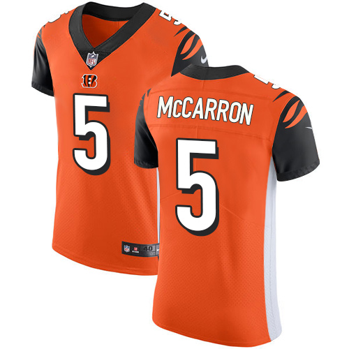 Nike Bengals #5 AJ McCarron Orange Alternate Men's Stitched NFL Vapor Untouchable Elite Jersey Nike Bengals #5 AJ McCarron Orange Alternate Men's Stitched NFL Vapor Untouchable Elite Jersey