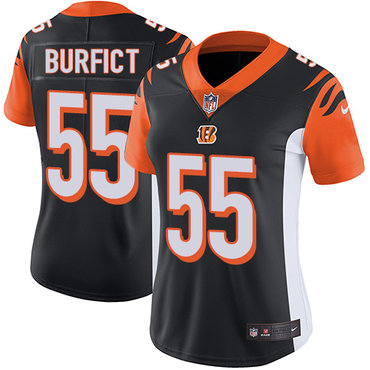 Nike Bengals #55 Vontaze Burfict Black Team Color Women's Stitched NFL Vapor Untouchable Limited Jersey