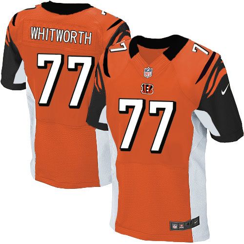 Nike Bengals #77 Andrew Whitworth Orange Alternate Men's Stitched NFL Elite Jersey Nike Bengals #77 Andrew Whitworth Orange Alternate Men's Stitched NFL Elite Jersey