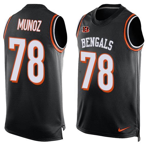 Nike Bengals #78 Anthony Munoz Black Team Color Men's Stitched NFL Limited Tank Top Jersey Nike Bengals #78 Anthony Munoz Black Team Color Men's Stitched NFL Limited Tank Top Jersey