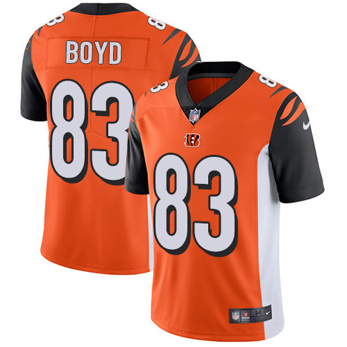 Nike Bengals #83 Tyler Boyd Orange Alternate Men's Stitched NFL Vapor Untouchable Limited Jersey Nike Bengals #83 Tyler Boyd Orange Alternate Men's Stitched NFL Vapor Untouchable Limited Jersey