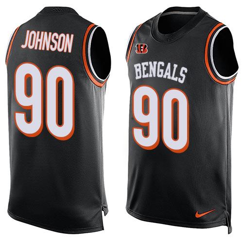 Nike Bengals #90 Michael Johnson Black Team Color Men's Stitched NFL Limited Tank Top Jersey Nike Bengals #90 Michael Johnson Black Team Color Men's Stitched NFL Limited Tank Top Jersey