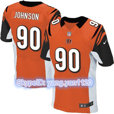 Nike Bengals #90 Michael Johnson Orange Alternate Men's Stitched NFL Elite Jersey Nike Bengals #90 Michael Johnson Orange Alternate Men's Stitched NFL Elite Jersey