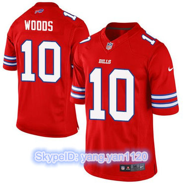 Nike Bills #10 Robert Woods Red Men's Stitched NFL Elite Rush Jersey Nike Bills #10 Robert Woods Red Men's Stitched NFL Elite Rush Jersey