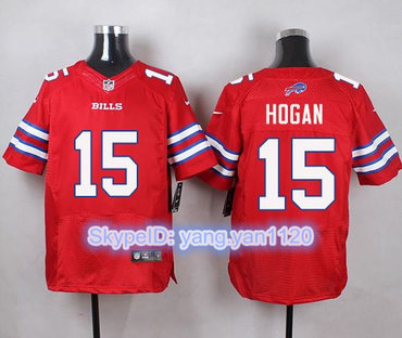 Nike Bills #15 Chris Hogan Red Men's Stitched NFL Elite Rush Jersey
