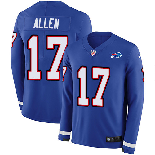 Nike Bills #17 Josh Allen Royal Blue Team Color Men's Stitched