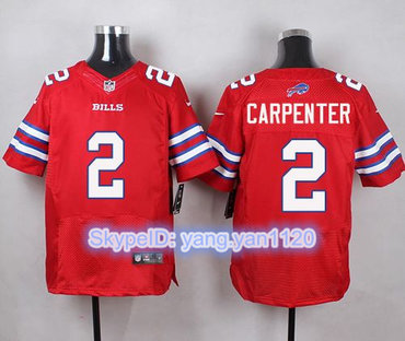 Nike Bills #2 Dan Carpenter Red Men's Stitched NFL Elite Rush Jersey