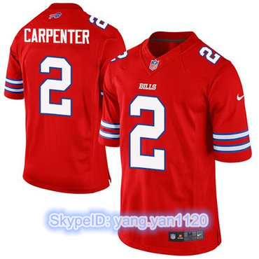Nike Bills #2 Dan Carpenter Red Men's Stitched NFL Elite Rush Jersey