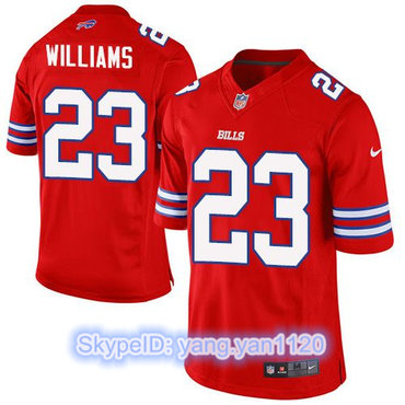 Nike Bills #23 Aaron Williams Red Men's Stitched NFL Elite Rush Jersey