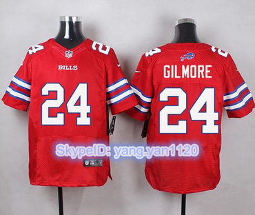 Nike Bills #24 Stephon Gilmore Red Men's Stitched NFL Elite Rush Jersey