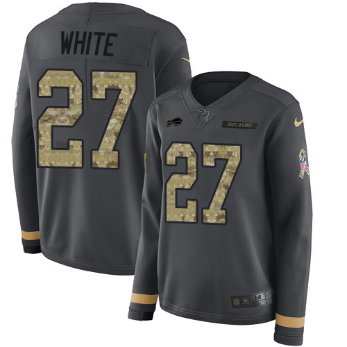 Nike Bills #27 Tre'Davious White Anthracite Salute to Service