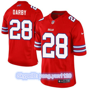 Nike Bills #28 Ronald Darby Red Men's Stitched NFL Elite Rush Jersey