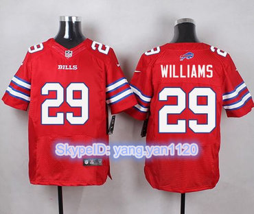 Nike Bills #29 Karlos Williams Red Men's Stitched NFL Elite Rush Jersey