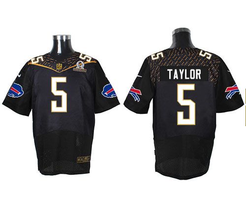 Nike Bills #5 Tyrod Taylor Black 2016 Pro Bowl Men's Stitched NFL Elite Jersey Nike Bills #5 Tyrod Taylor Black 2016 Pro Bowl Men's Stitched NFL Elite Jersey