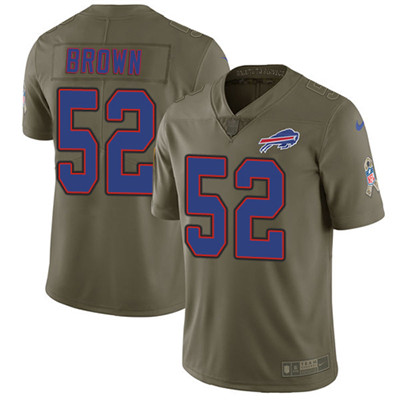 Nike Bills #52 Preston Brown Olive Youth Stitched NFL Limited 2017 Salute to Service Jersey Nike Bills #52 Preston Brown Olive Youth Stitched NFL Limited 2017 Salute to Service Jersey
