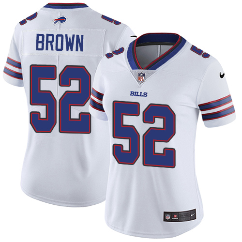 Nike Bills #52 Preston Brown White Women's Stitched NFL Vapor Untouchable Limited Jersey Nike Bills #52 Preston Brown White Women's Stitched NFL Vapor Untouchable Limited Jersey