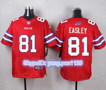 Nike Bills #81 Marcus Easley Red Men's Stitched NFL Elite Rush Jersey