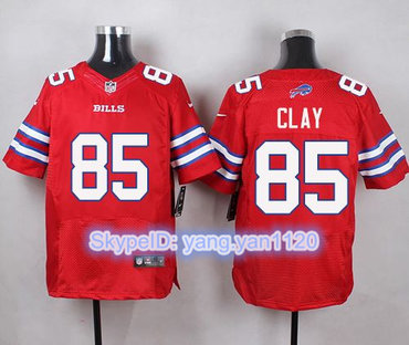 Nike Bills #85 Charles Clay Red Men's Stitched NFL Elite Rush Jersey