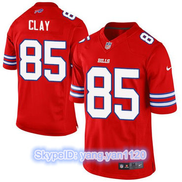 Nike Bills #85 Charles Clay Red Men's Stitched NFL Elite Rush Jersey