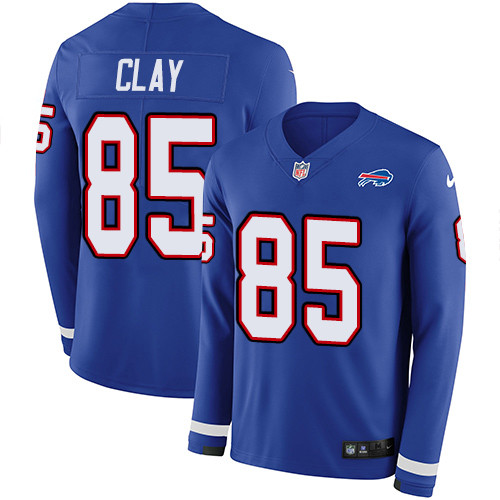 Nike Bills #85 Charles Clay Royal Blue Team Color Men's Stitched NFL Limited Therma Long Sleeve Jersey Nike Bills #85 Charles Clay Royal Blue Team Color Men's Stitched NFL Limited Therma Long Sleeve Jersey