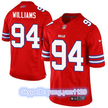 Nike Bills #94 Mario Williams Red Men's Stitched NFL Elite Rush Jersey