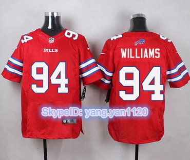 Nike Bills #94 Mario Williams Red Men's Stitched NFL Elite Rush Jersey
